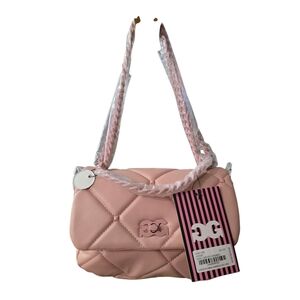 Elegant Pink Quilted Crossbody Bag